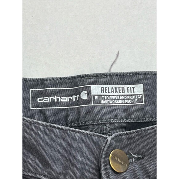Carhartt Carpenter Shorts Mens Size 42 Relaxed Fit Gray Flex Canvas - Picture 3 of 4